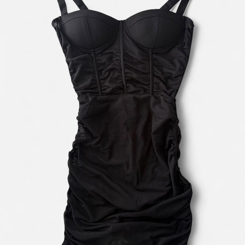 Black HEIRESS Beverly Hills Corset Bodycon Dress